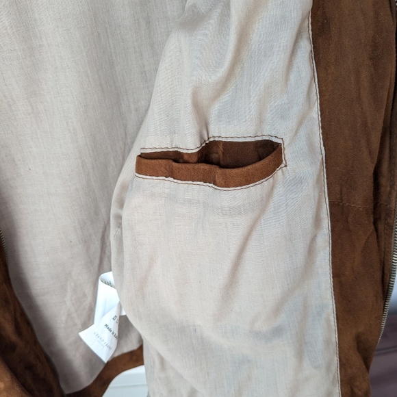 Cognac suede leather jacket Grand Frank "Marloes" M - Picture 5 of 8